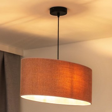Duolla - Kattokruunu johdossa OVAL 1xE27/15W/230V vaaleanpunainen