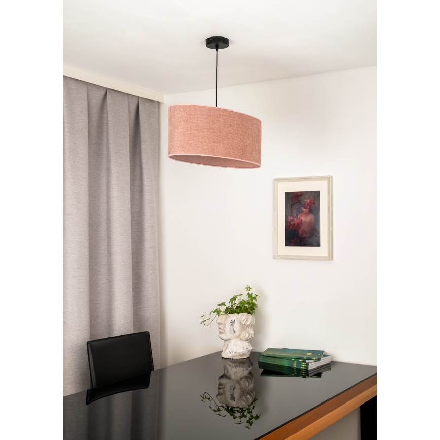 Duolla - Kattokruunu johdossa OVAL 1xE27/15W/230V vaaleanpunainen