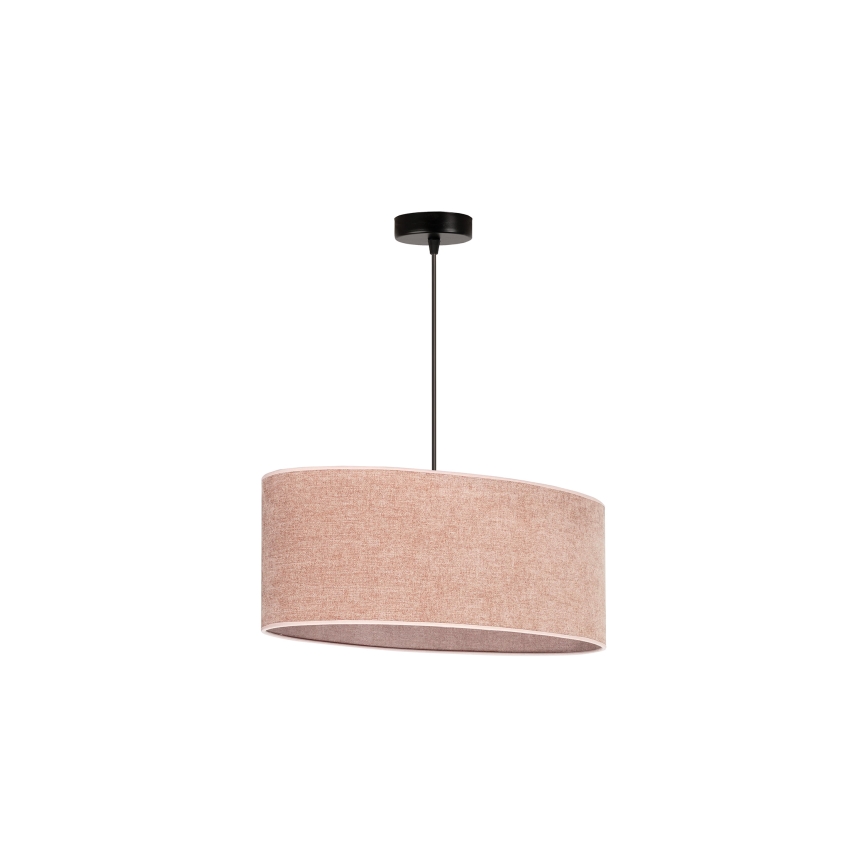 Duolla - Kattokruunu johdossa OVAL 1xE27/15W/230V vaaleanpunainen