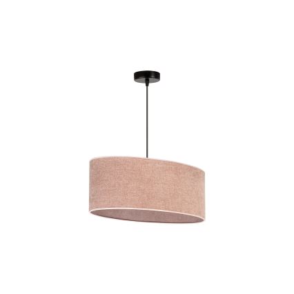 Duolla - Kattokruunu johdossa OVAL 1xE27/15W/230V vaaleanpunainen