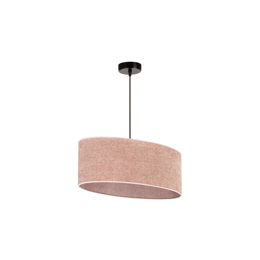 Duolla - Kattokruunu johdossa OVAL 1xE27/15W/230V vaaleanpunainen