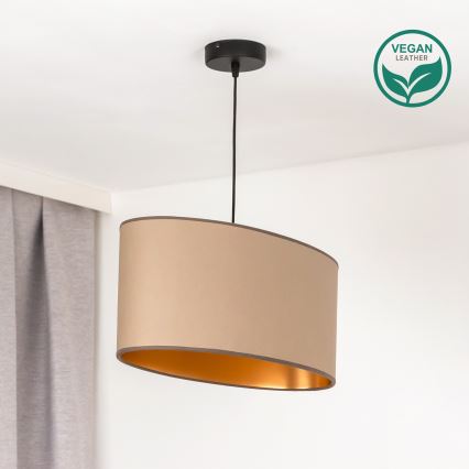 Duolla - Kattokruunu johdossa OVAL VEGAN 1xE27/15W/230V beige