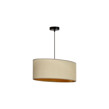 Duolla - Kattokruunu johdossa OVAL VEGAN 1xE27/15W/230V beige