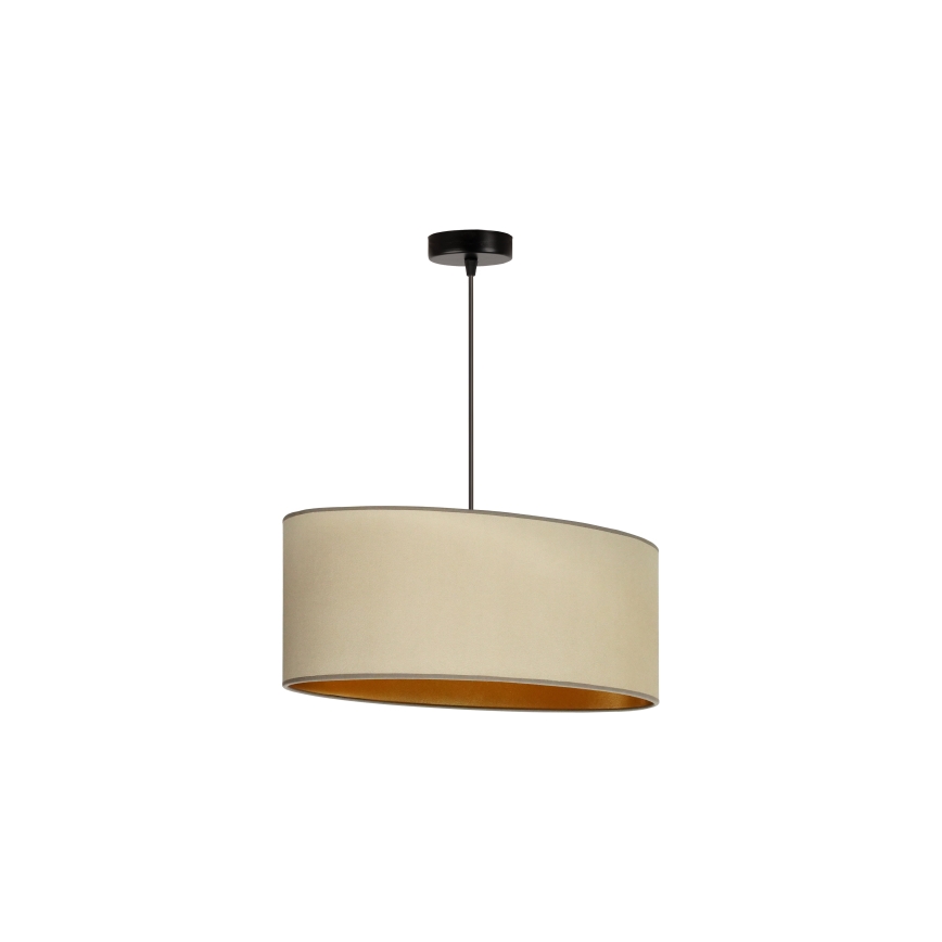 Duolla - Kattokruunu johdossa OVAL VEGAN 1xE27/15W/230V beige