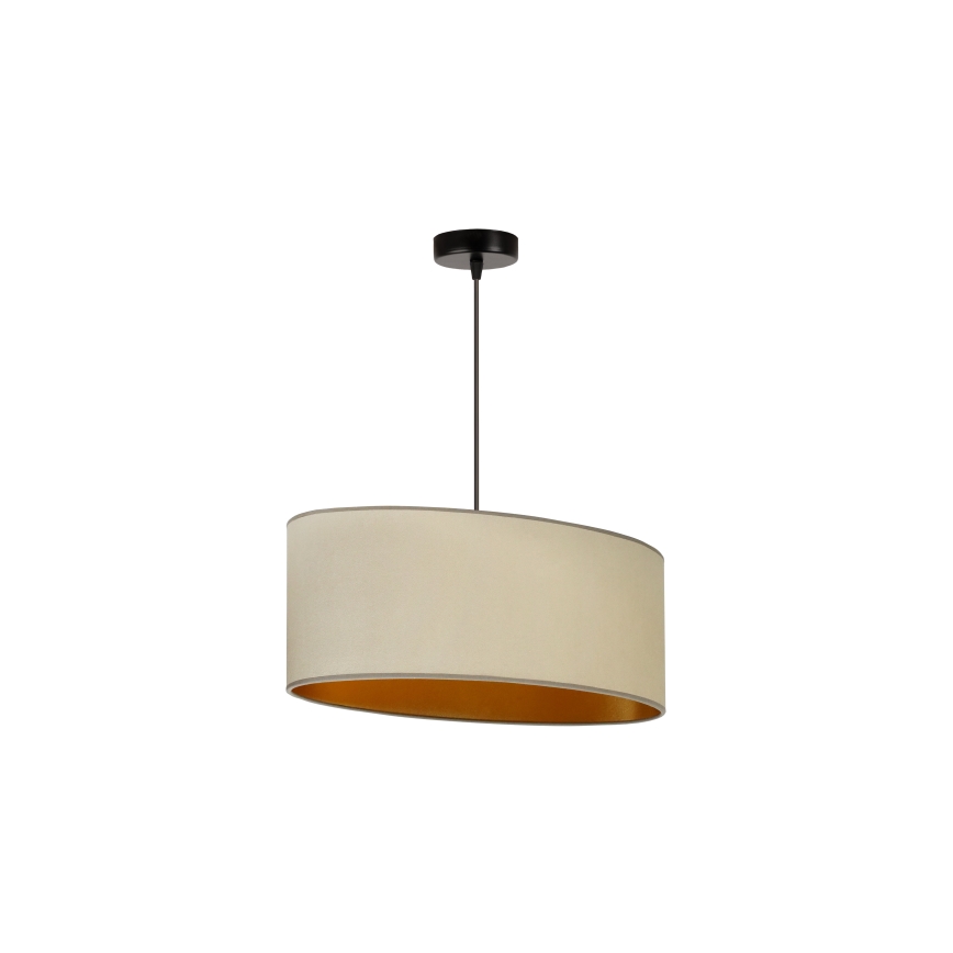 Duolla - Kattokruunu johdossa OVAL VEGAN 1xE27/15W/230V beige