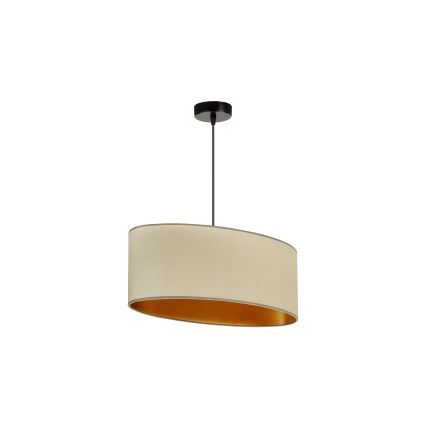 Duolla - Kattokruunu johdossa OVAL VEGAN 1xE27/15W/230V beige