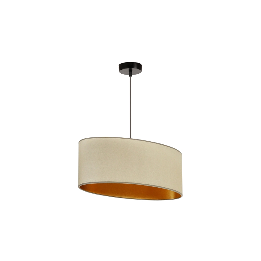 Duolla - Kattokruunu johdossa OVAL VEGAN 1xE27/15W/230V beige