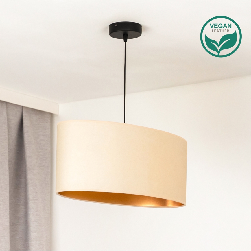 Duolla - Kattokruunu johdossa OVAL VEGAN 1xE27/15W/230V kerma
