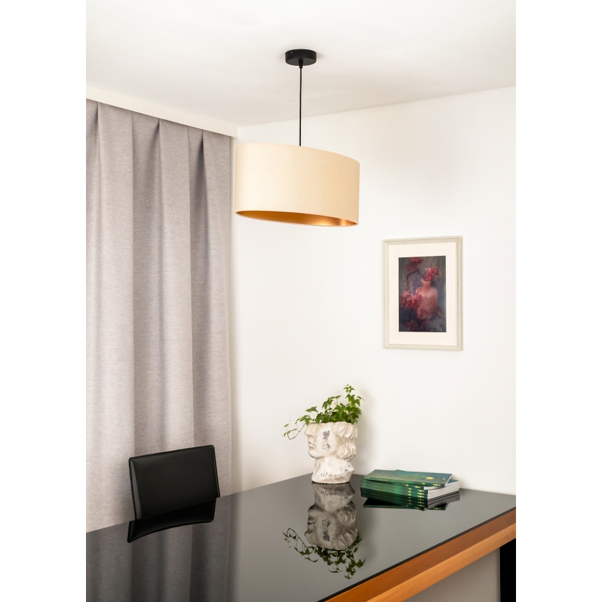 Duolla - Kattokruunu johdossa OVAL VEGAN 1xE27/15W/230V kerma