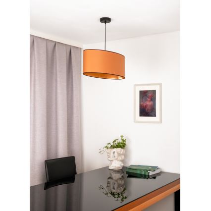 Duolla - Kattokruunu johdossa OVAL VEGAN 1xE27/15W/230V ruskea