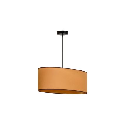 Duolla - Kattokruunu johdossa OVAL VEGAN 1xE27/15W/230V ruskea