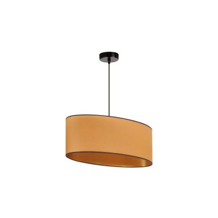 Duolla - Kattokruunu johdossa OVAL VEGAN 1xE27/15W/230V ruskea