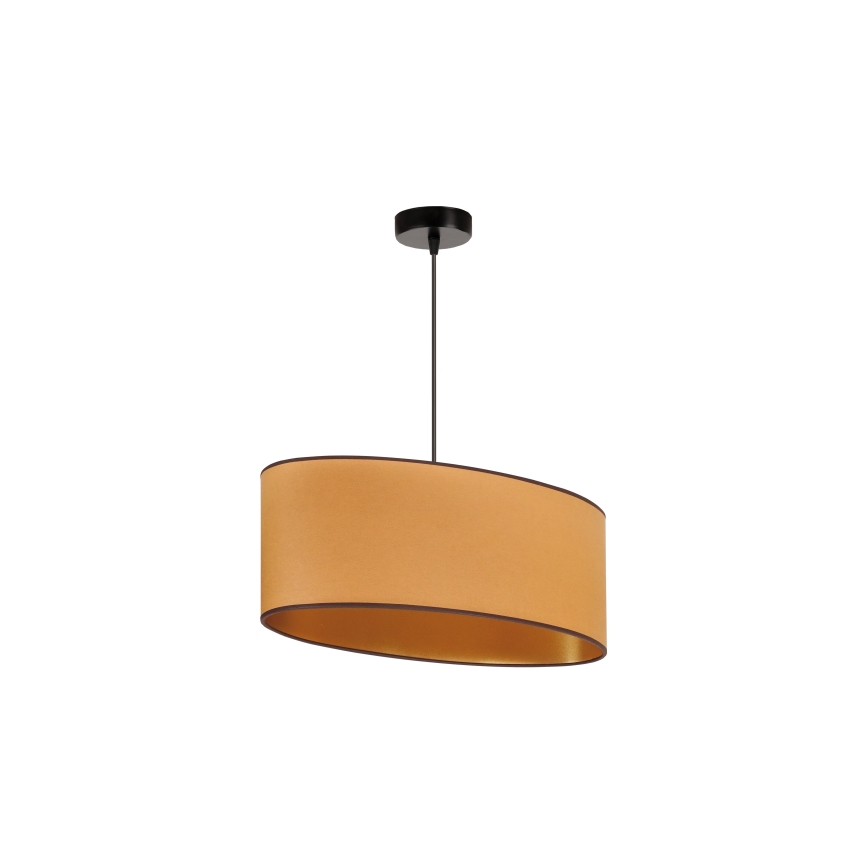 Duolla - Kattokruunu johdossa OVAL VEGAN 1xE27/15W/230V ruskea