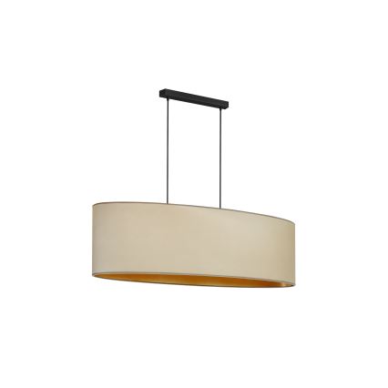Duolla - Kattokruunu johdossa OVAL VEGAN 2xE27/15W/230V beige