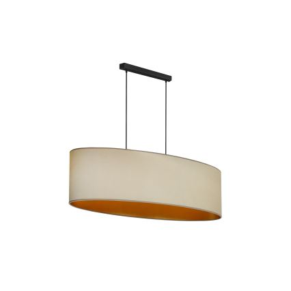 Duolla - Kattokruunu johdossa OVAL VEGAN 2xE27/15W/230V beige