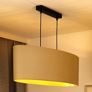 Duolla - Kattokruunu johdossa OVAL VEGAN 2xE27/15W/230V kerma