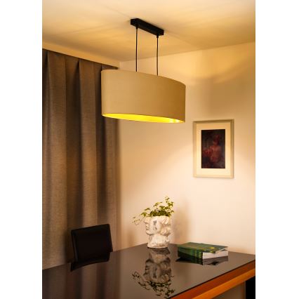 Duolla - Kattokruunu johdossa OVAL VEGAN 2xE27/15W/230V kerma