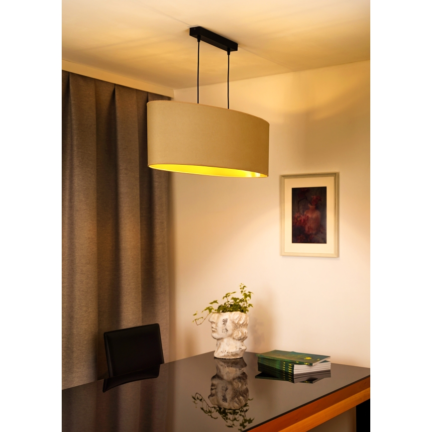 Duolla - Kattokruunu johdossa OVAL VEGAN 2xE27/15W/230V kerma