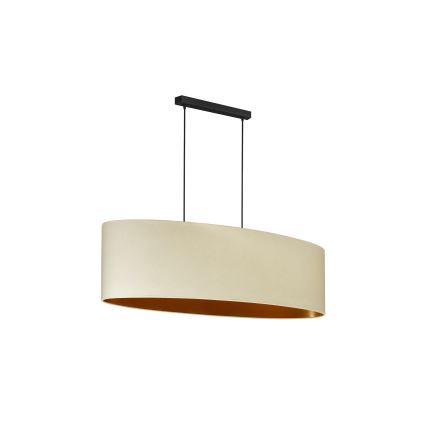 Duolla - Kattokruunu johdossa OVAL VEGAN 2xE27/15W/230V kerma