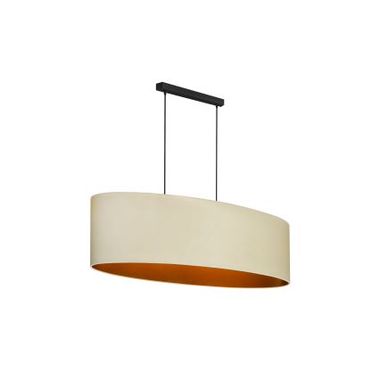 Duolla - Kattokruunu johdossa OVAL VEGAN 2xE27/15W/230V kerma