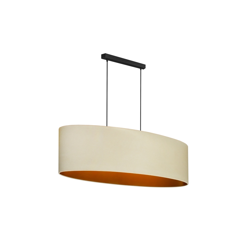 Duolla - Kattokruunu johdossa OVAL VEGAN 2xE27/15W/230V kerma