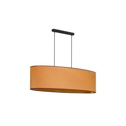 Duolla - Kattokruunu johdossa OVAL VEGAN 2xE27/15W/230V ruskea