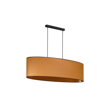 Duolla - Kattokruunu johdossa OVAL VEGAN 2xE27/15W/230V ruskea
