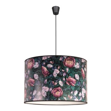 Duolla - Kattokruunu johdossa PRINT L 1xE27/40W/230V halkaisija 45 cm kukat