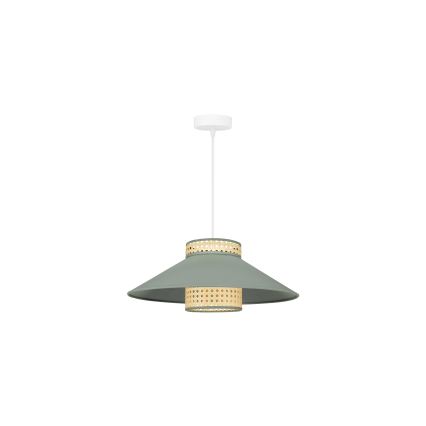 Duolla - Kattokruunu johdossa RIO RATTAN 1xE27/15W/230V halkaisija 45 cm vihreä/rottinki