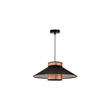 Duolla - Kattokruunu johdossa RIO SHINY 1xE27/15W/230V halkaisija 45 cm musta/kupari