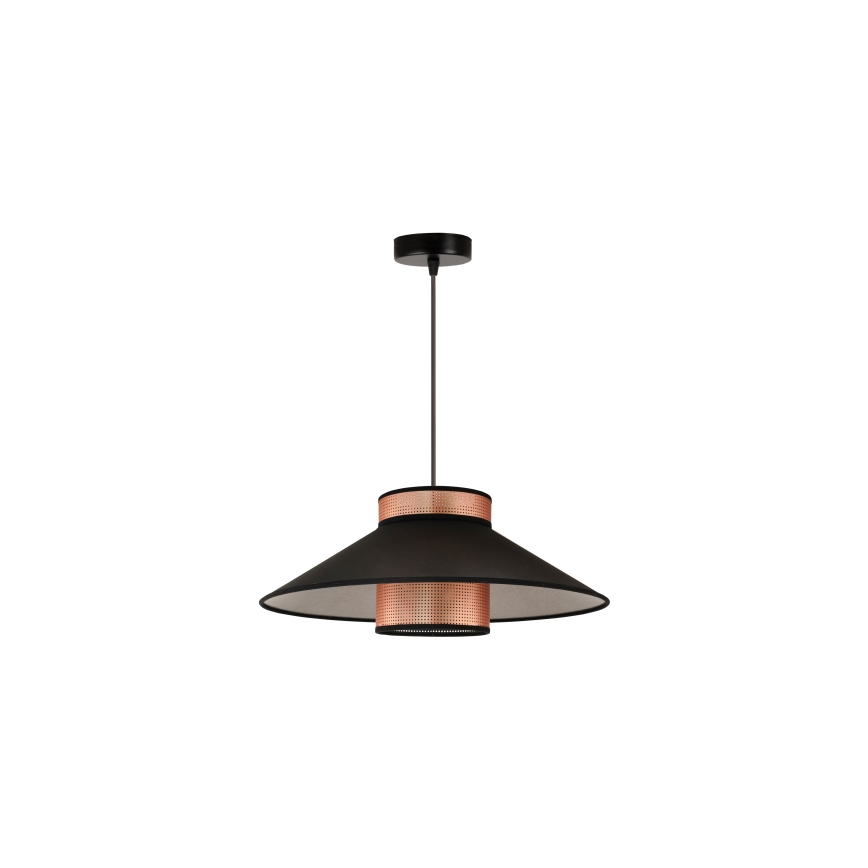 Duolla - Kattokruunu johdossa RIO SHINY 1xE27/15W/230V halkaisija 45 cm musta/kupari