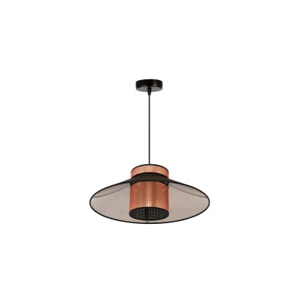 Duolla - Kattokruunu johdossa RIO SHINY 1xE27/15W/230V halkaisija 45 cm musta/kupari