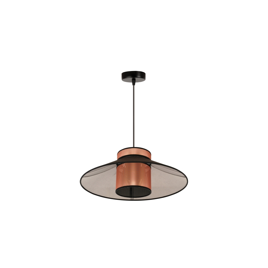 Duolla - Kattokruunu johdossa RIO SHINY 1xE27/15W/230V halkaisija 45 cm musta/kupari