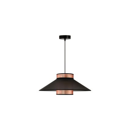 Duolla - Kattokruunu johdossa RIO SHINY 1xE27/15W/230V halkaisija 45 cm musta/kupari