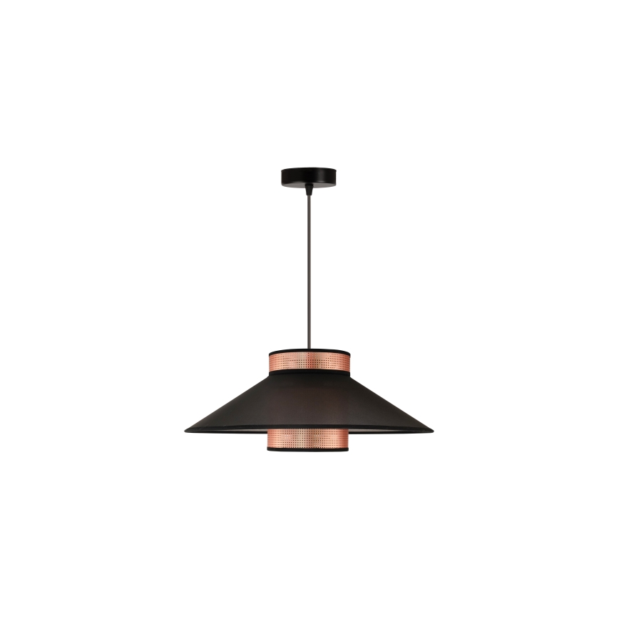 Duolla - Kattokruunu johdossa RIO SHINY 1xE27/15W/230V halkaisija 45 cm musta/kupari