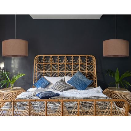 Duolla - Kattokruunu johdossa ROLLER 1xE27/15W/230V halkaisija 40 cm ruskea