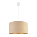 Duolla - Kattokruunu johdossa ROLLER 1xE27/40W/230V halkaisija 40 cm beige