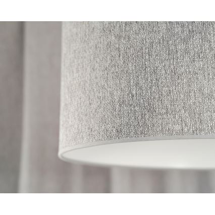 Duolla - Kattokruunu johdossa ROLLER ECO RECYCLING 1xE27/15W/230V halkaisija 45 cm harmaa