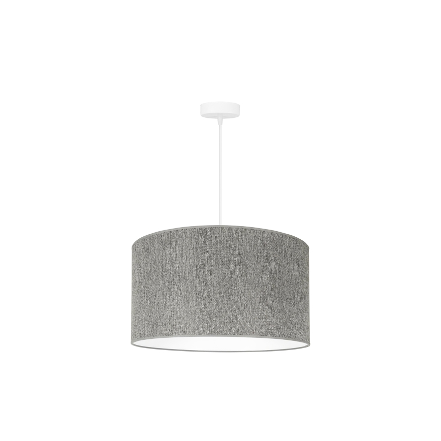 Duolla - Kattokruunu johdossa ROLLER ECO RECYCLING 1xE27/15W/230V halkaisija 45 cm harmaa