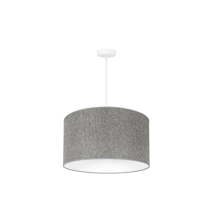 Duolla - Kattokruunu johdossa ROLLER ECO RECYCLING 1xE27/15W/230V halkaisija 45 cm harmaa