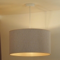 Duolla - Kattokruunu johdossa ROLLER ECO RECYCLING 1xE27/15W/230V halkaisija 45 cm kerma