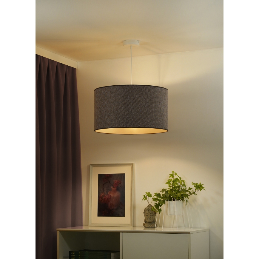 Duolla - Kattokruunu johdossa ROLLER ECO RECYCLING 1xE27/15W/230V halkaisija 45 cm ruskea
