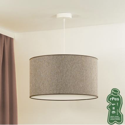 Duolla - Kattokruunu johdossa ROLLER ECO RECYCLING 1xE27/15W/230V halkaisija 45 cm ruskea