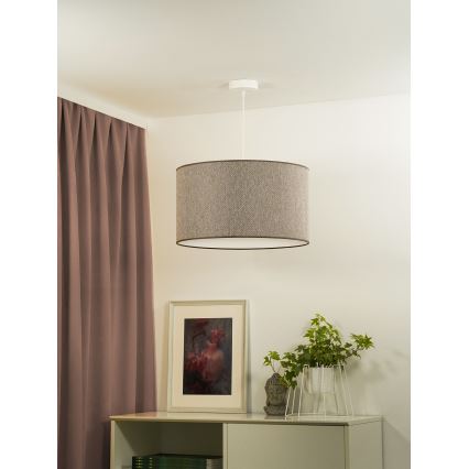 Duolla - Kattokruunu johdossa ROLLER ECO RECYCLING 1xE27/15W/230V halkaisija 45 cm ruskea