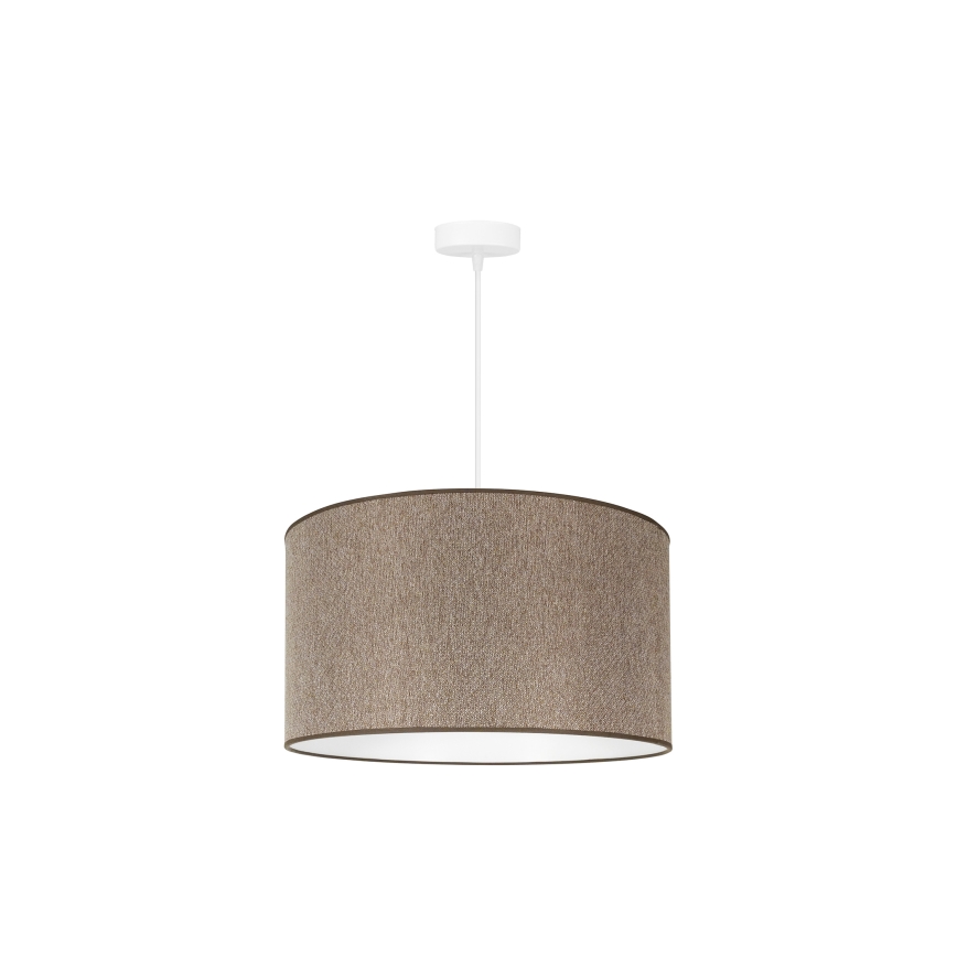 Duolla - Kattokruunu johdossa ROLLER ECO RECYCLING 1xE27/15W/230V halkaisija 45 cm ruskea