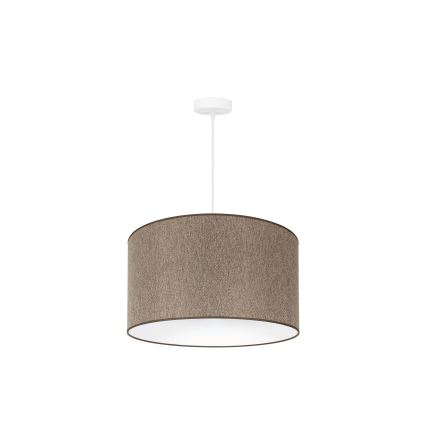 Duolla - Kattokruunu johdossa ROLLER ECO RECYCLING 1xE27/15W/230V halkaisija 45 cm ruskea