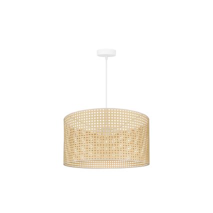 Duolla - Kattokruunu johdossa ROLLER RATTAN 1xE27/15W/230V halkaisija 45 cm beige