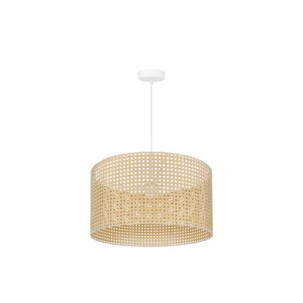 Duolla - Kattokruunu johdossa ROLLER RATTAN 1xE27/15W/230V halkaisija 45 cm beige