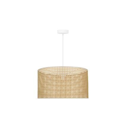Duolla - Kattokruunu johdossa ROLLER RATTAN 1xE27/15W/230V halkaisija 45 cm beige