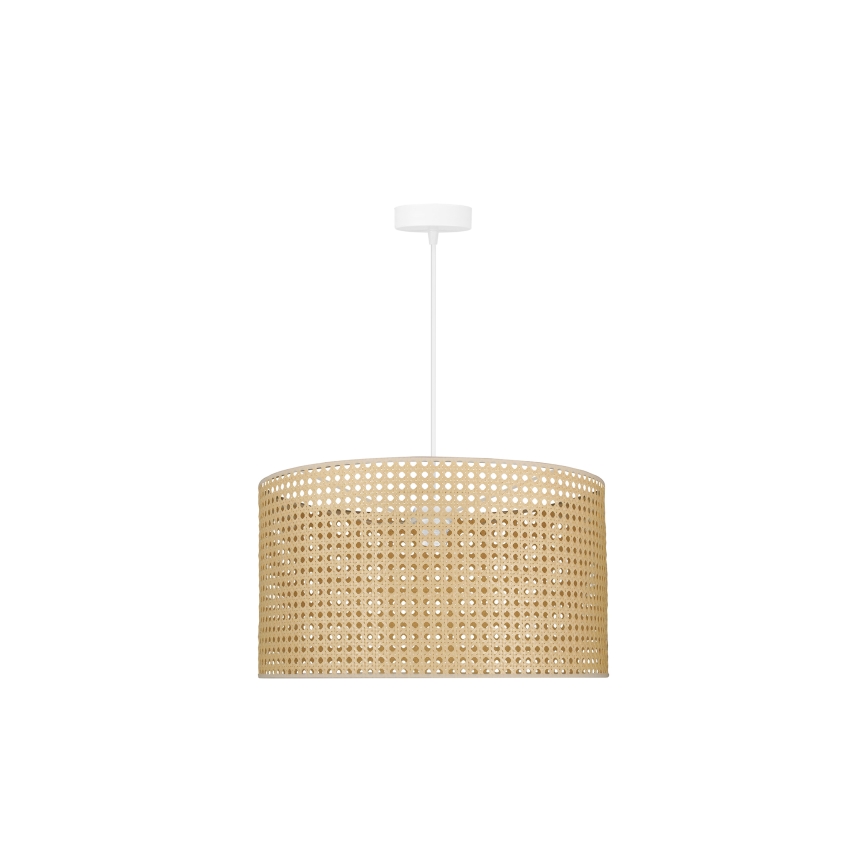 Duolla - Kattokruunu johdossa ROLLER RATTAN 1xE27/15W/230V halkaisija 45 cm beige